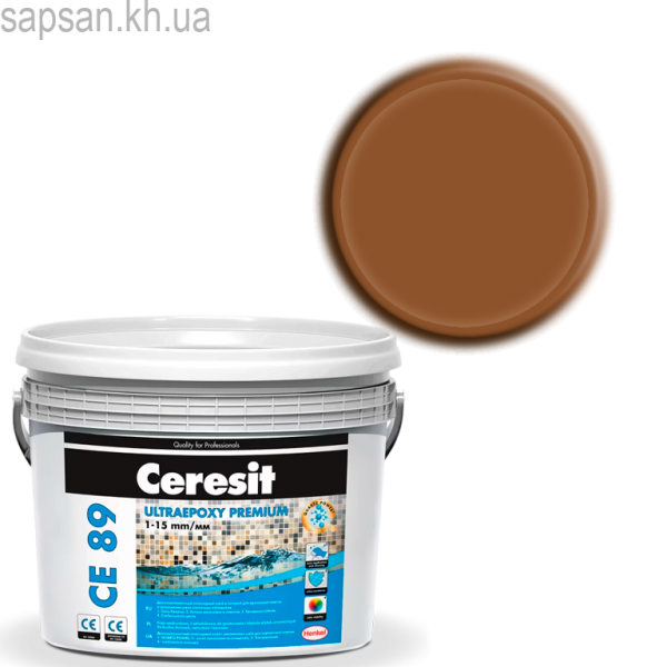 Суміш для монтажу та заповнення швів плитки та мозаїки CERESIT CE 89 ULTRAEPOXY PREMIUM (859 димчастий топаз)