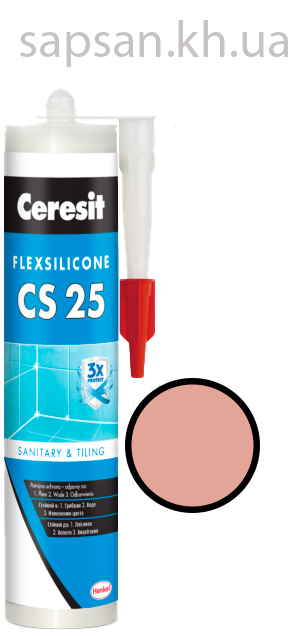 Еластичний силіконовий герметик для стиків та примикань Ceresit CS 25 SILICOFLEXX (багама)