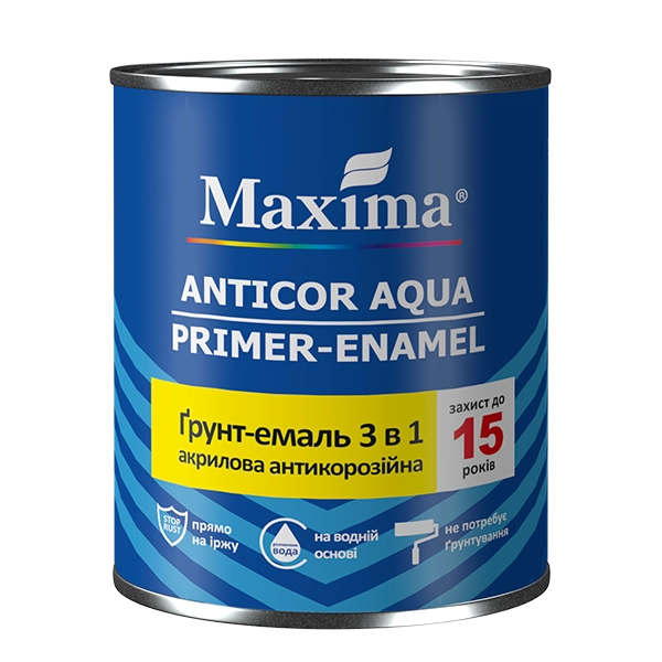 Ґрунт-емаль 3 в 1 “Anticor Aqua” Maxima