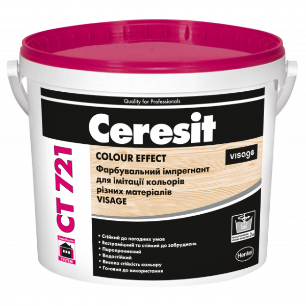 Фарбувальний імпрегнант Ceresit CT 721 VISAGE COLOUR EFFECT